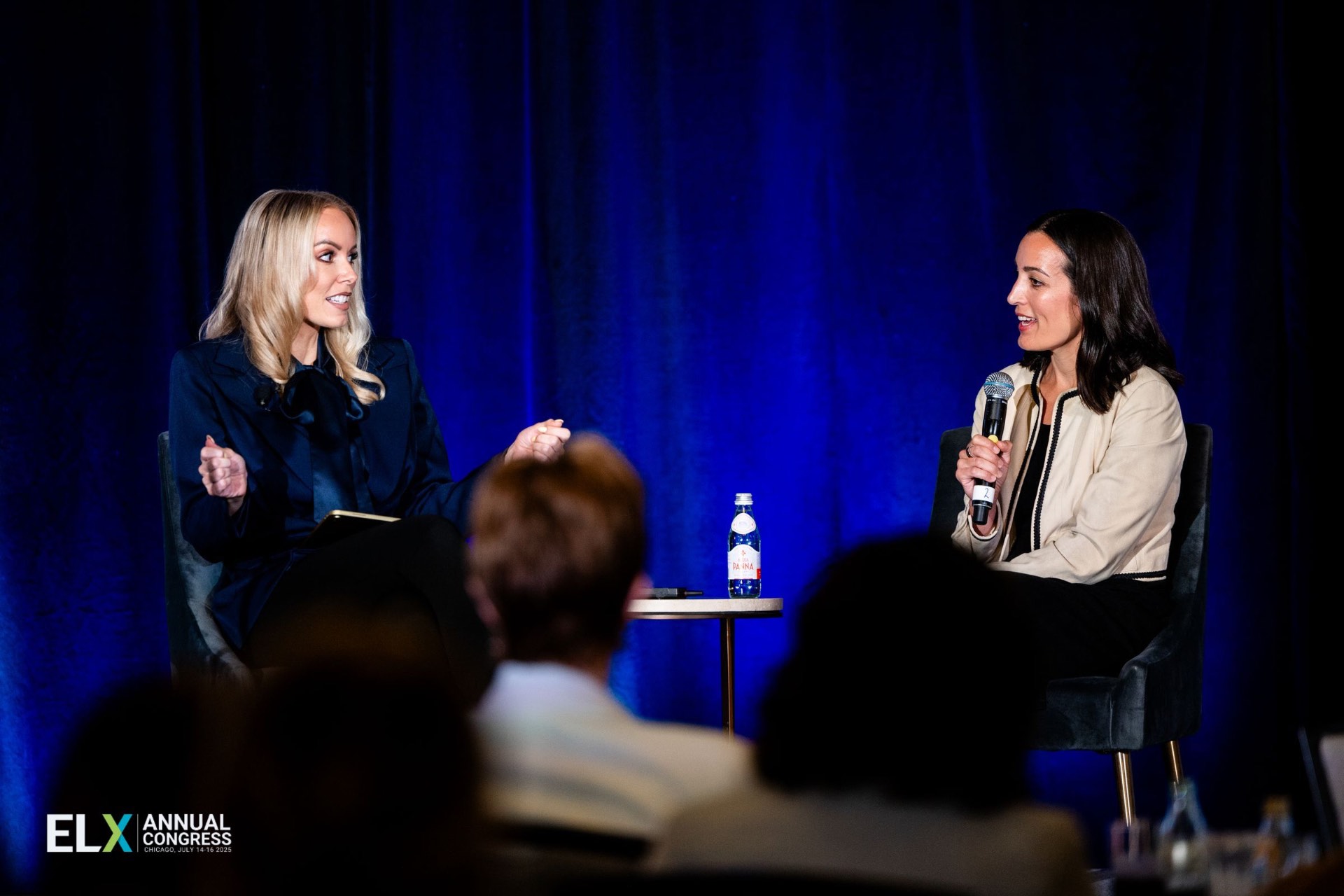 Chloe in a fireside chat at the ELX Annual Congress, Chicago